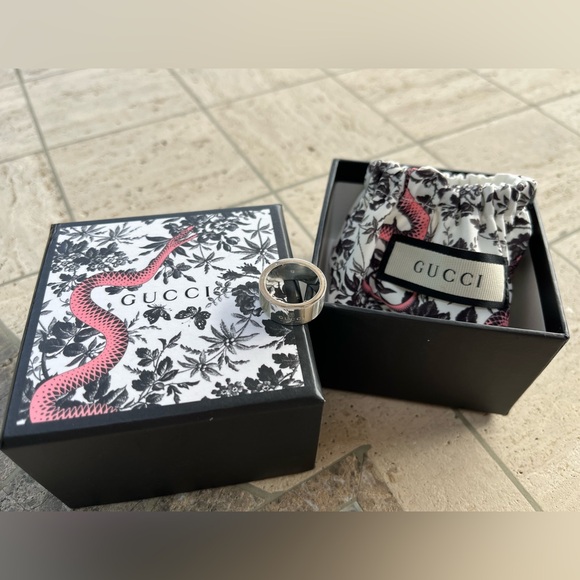 🇮🇹 Gucci 925 Sterling Silver Ring - Picture 2 of 11